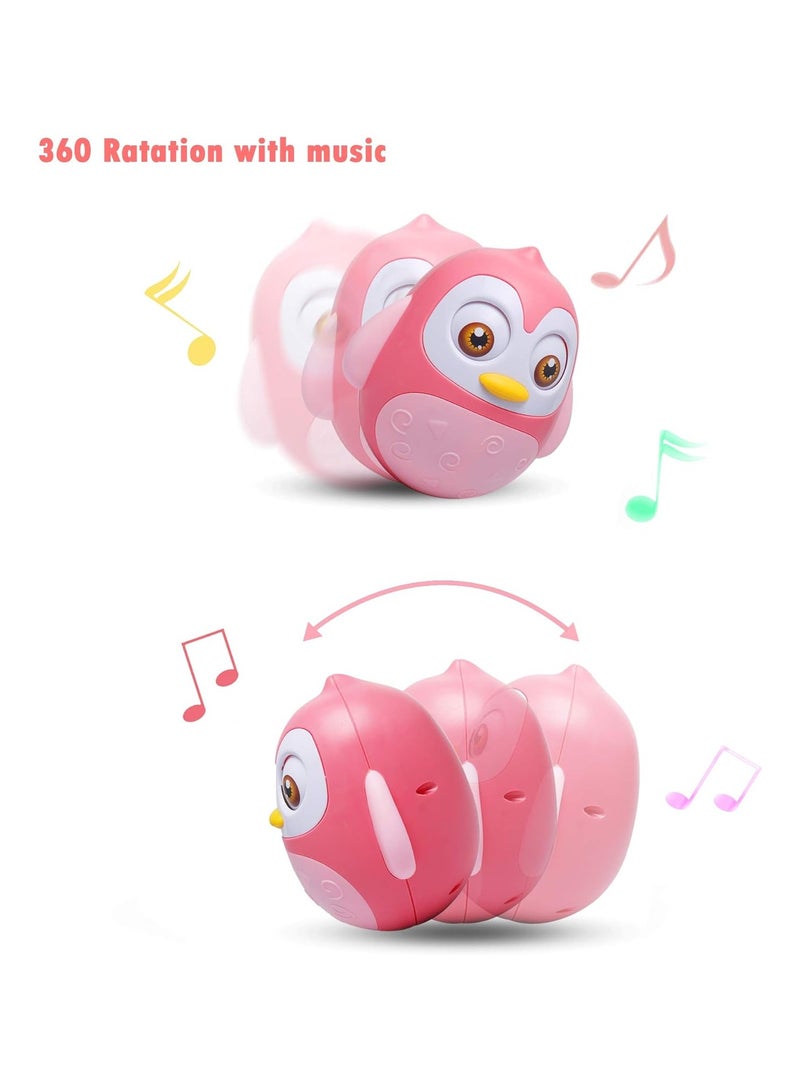 بلومنغ تايم ألعاب رولي بولي التنموية للأطفال، لعبة وقت الاستلقاء على البطن، لعبة البطريق المتمايل، هدايا للأطفال الرضع من الأولاد والبنات - Image 3