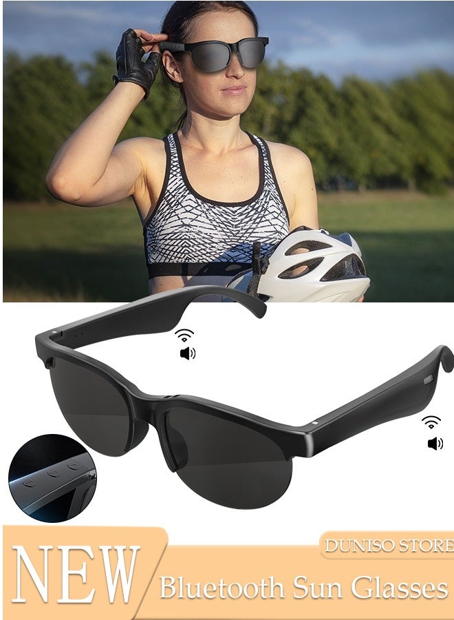 DUNISO Smart Glasses,Bluetooth 5.3 Sunglasses Wireless Bluetooth Headset Waterproof Compatible with Smart Phones Easy to Make Phone Calls and Listen to Music Polarized Lenses - Image 1