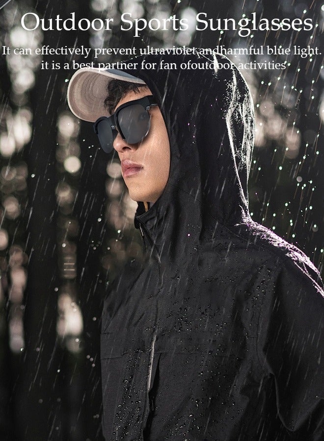 DUNISO Smart Glasses,Bluetooth 5.3 Sunglasses Wireless Bluetooth Headset Waterproof Compatible with Smart Phones Easy to Make Phone Calls and Listen to Music Polarized Lenses - Image 2