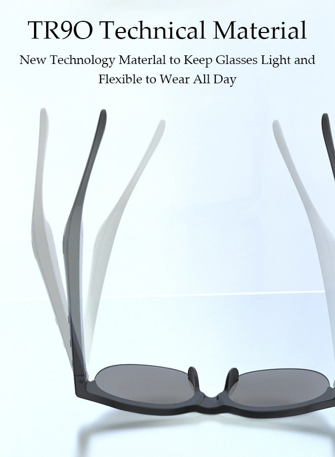 DUNISO Smart Glasses,Bluetooth 5.3 Sunglasses Wireless Bluetooth Headset Waterproof Compatible with Smart Phones Easy to Make Phone Calls and Listen to Music Polarized Lenses - Image 5