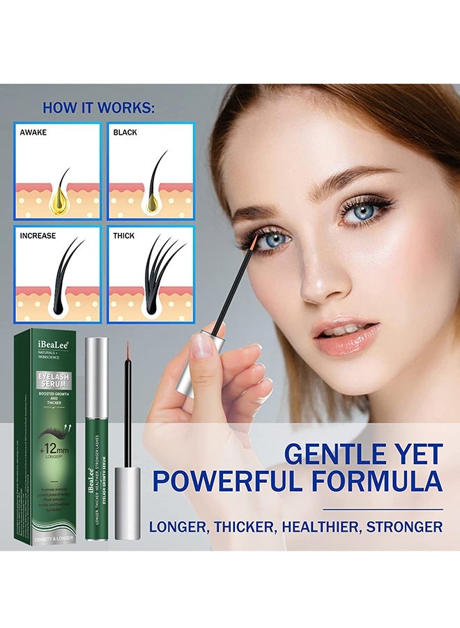 iBealee Eyelash Serum Boosted Growth and Thicker，Lashes Promote Thickens Look of Curls Lifts，Plant Extracts Denser and Healthier - Image 2