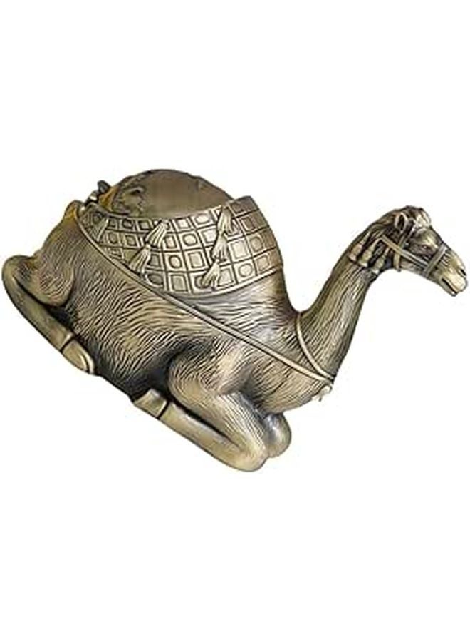 Vintage Camel Metal Ashtray with Lid Windproof Large Retro Home Outdoor Smoking Accessory - Image 1