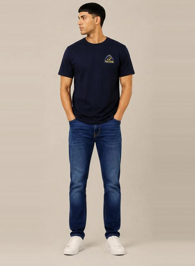Take Two Black Graphic Print Crew Neck T-Shirt By Falcon