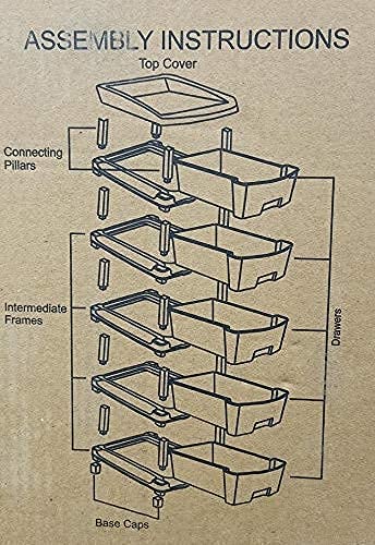 IMMERSE IMMERSE 4 XL Multipurpose Drawer Plastic Modular Chest Storage Organizer Home Office Parlor School Doctors Home and Kids 4 XL Multi Color  - Image 4