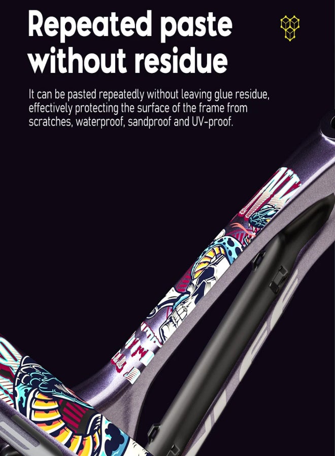 ENLEE Bike Frame Protector Sticker Anti‑Scratch Bike Stickers for Frame Waterproof Protective Stickers Decals for Bicycle Off-Road Mountain Bike - Image 4