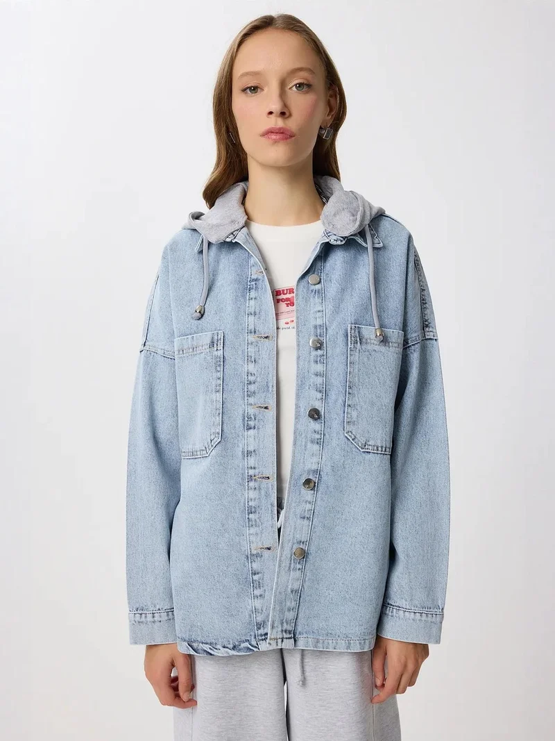 Lovely Istanbul ISTANBUL Hooded Denim Jacket