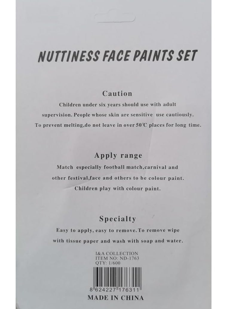 Boxwoods 4 Packs Of UAE Flag Colors Red Green White And Black Face Paint Complete Kit For National Day Celebrations - Image 2