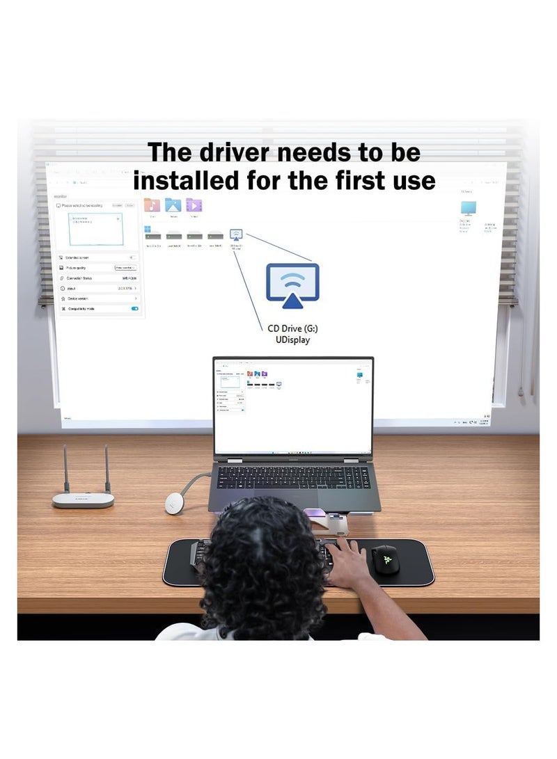 SYOSI Wireless HDMI Transmitter and Receiver, 164ft/50M HDMI + VGA Dual 5G Display, for Streaming Audio Video from PC/Laptop to Monitor, Projector, HDTV, Plug and Play HDMI Adapter for TV, Camera - Image 2