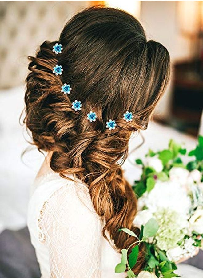 Chuangdi 30 Piece Rhinestone Wedding Hair Pins Rose Flower Hair Crystal Clips U Shaped Hair Pins Bobby Pins Hairpins For Birthdays Homecoming Dance Party Women Hair Jewelry Accessories  - Image 5