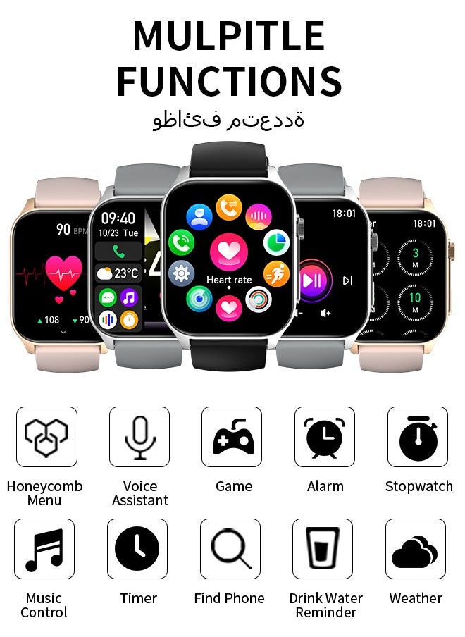 WAPIK - Korean Brand X5S Smart Watch,Business Smartwatch,Waterproof Fitness Watch, Bluetooth Calling,Smart watch for Men, Zinc Alloy Vacuum Plating, Heart Rate Monitoring,Smart watch for women Black - Image 1