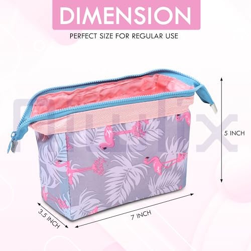 Niwlix Polyester Pack of 2, 12 Cms Travel Toiletry Makeup Cosmetic Organizer Pouch Bag Shaving Household Grooming Travel Storage Organizer Bags Pouches Kit - Image 2