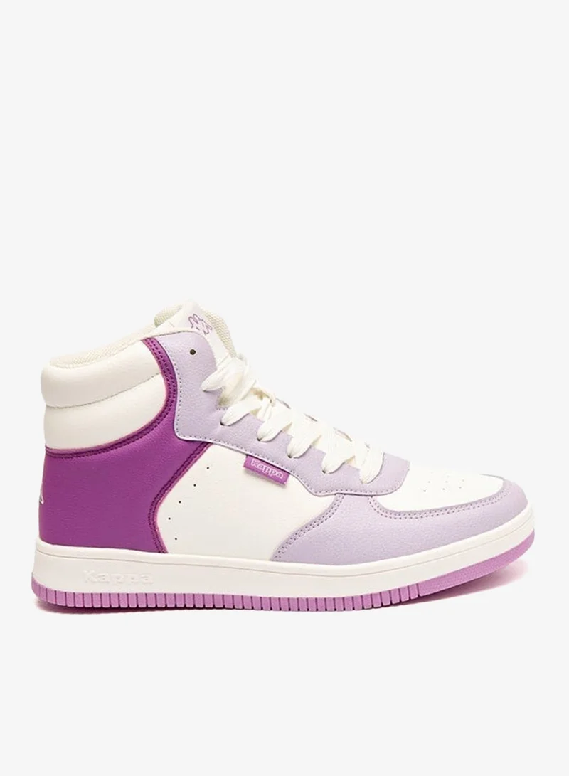 Kappa Women's Panelled High Top Sneakers with Lace-Up Closure