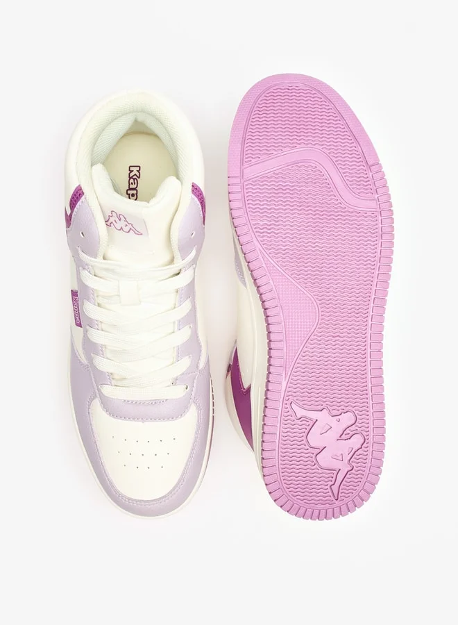Kappa Women's Panelled High Top Sneakers with Lace-Up Closure