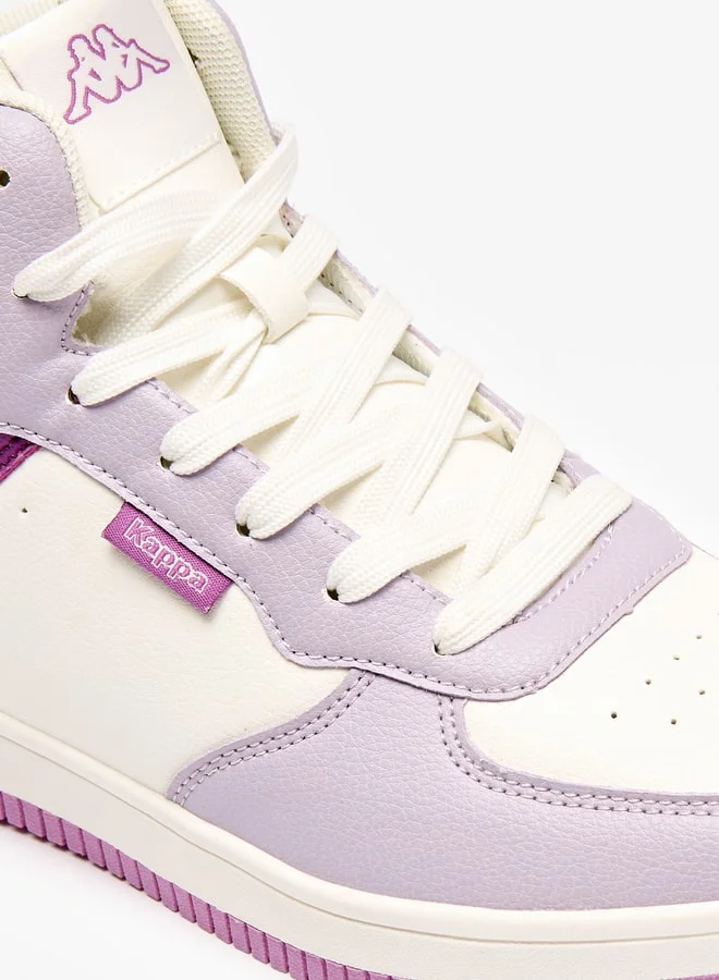Kappa Women's Panelled High Top Sneakers with Lace-Up Closure