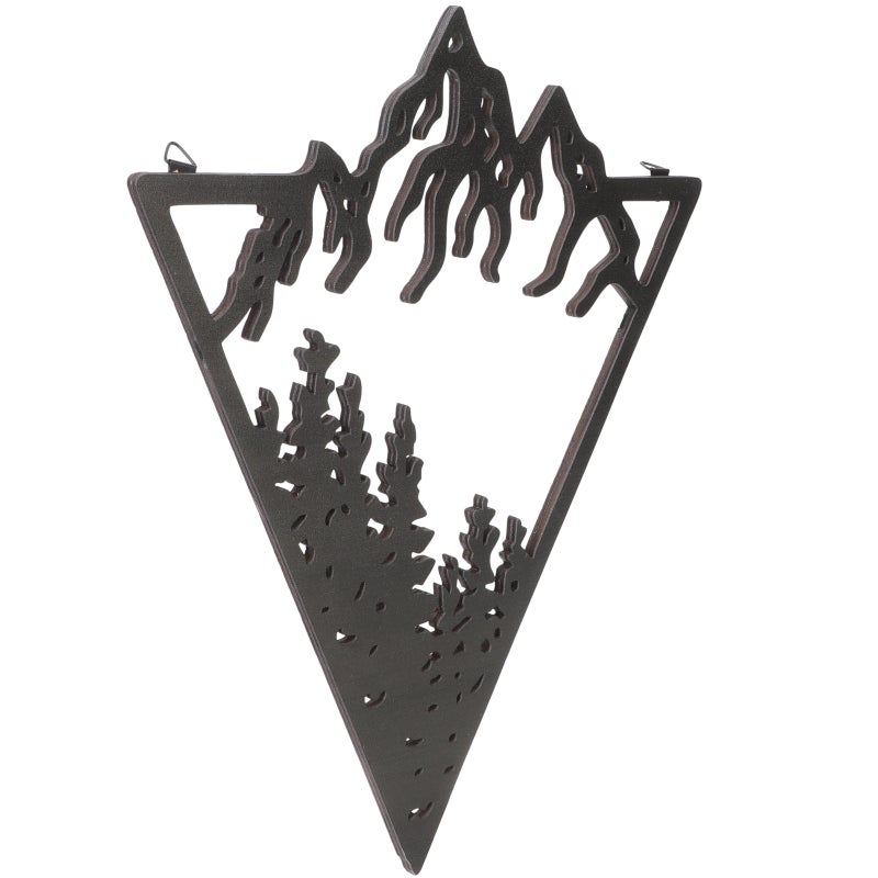 Mountain Trees Wood Sign Hanging Mountain Trees Wall Art Cutout Mountain Decor - Image 1