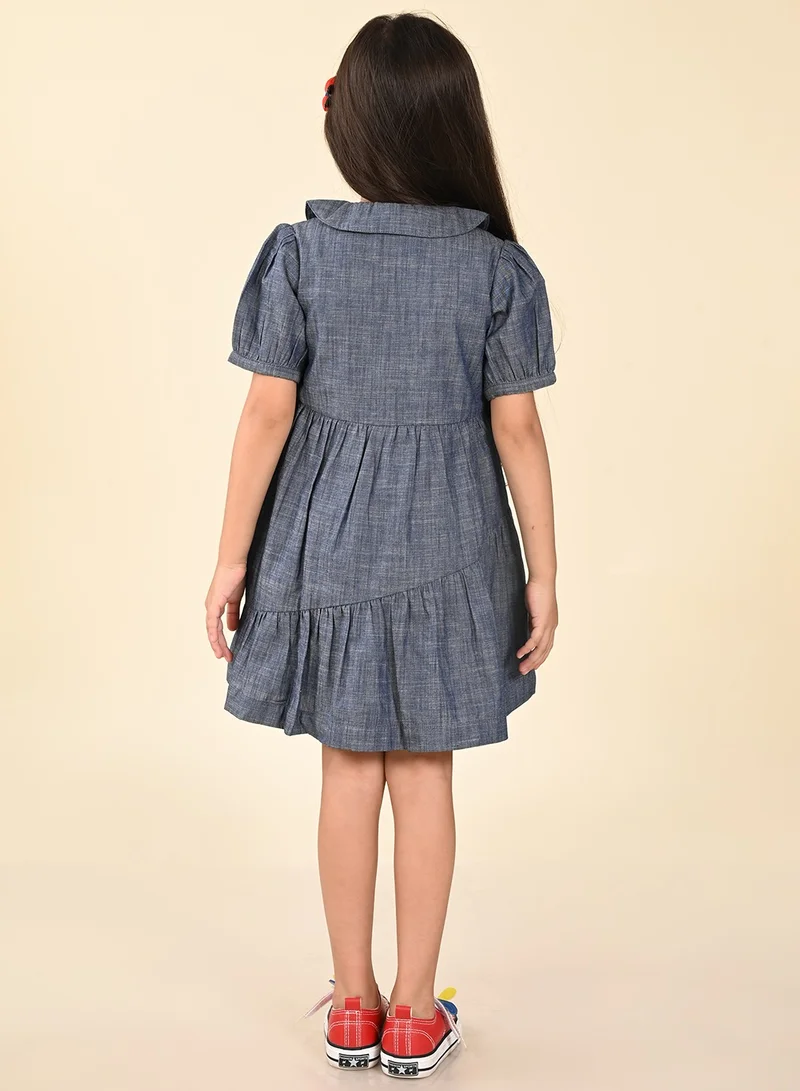 LILPICKS Peter Pan Denim Dress