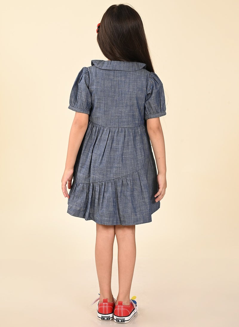 LILPICKS Peter Pan Denim Dress - Image 3