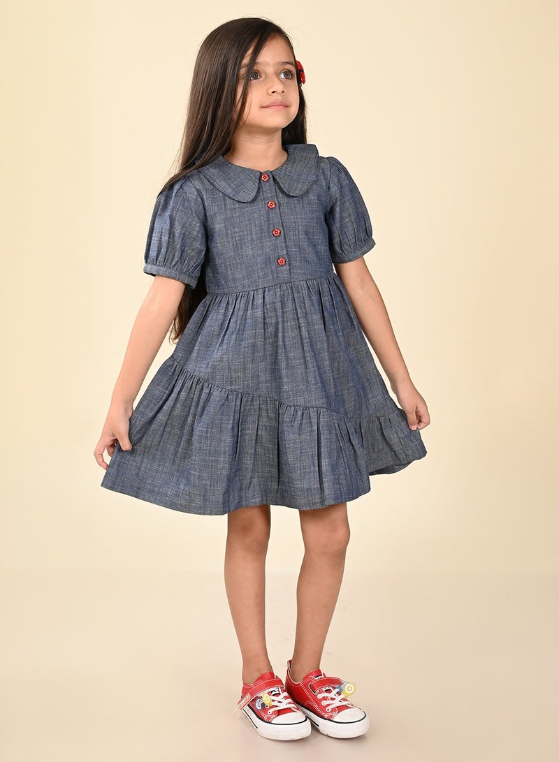 LILPICKS Peter Pan Denim Dress - Image 5