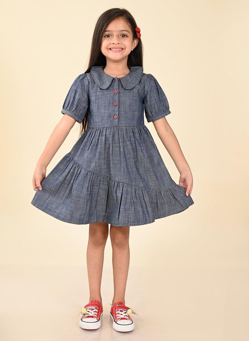 LILPICKS Peter Pan Denim Dress - Image 1