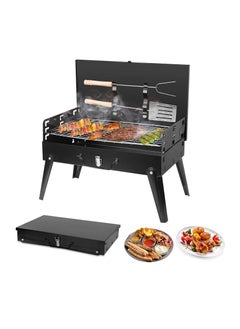 Rightsure Portable Charcoal Grill, BBQ Grill Outdoor Folding Barbecue ,with Barbecue Accessories & Lid for Outdoor Cooking Camp Picnic Hiking Beach Patio Smokers(B-Grill)  - Image 1