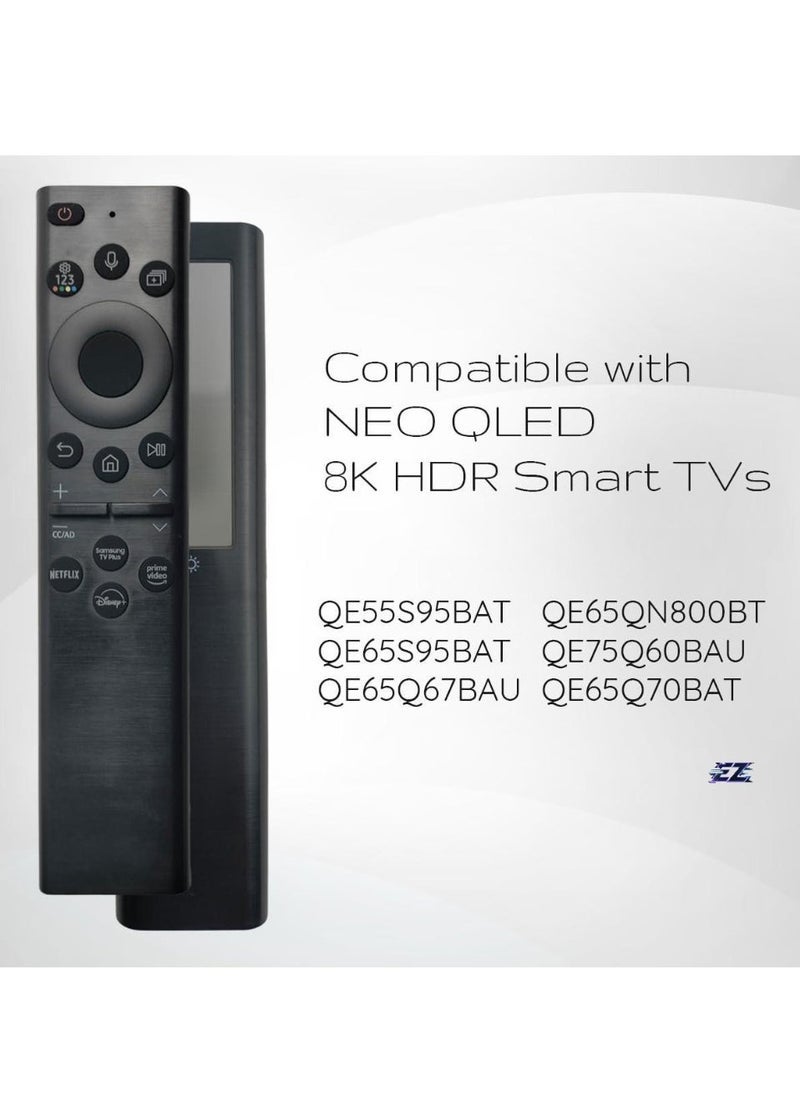 PopZa Original OEM BN59-01385A Solar Voice Remote Control for Samsung Smart TVs, Compatible with Neo QLED, The Frame & Crystal UHD Series (2021 Model) – Eco-Friendly & Rechargeable - Image 2