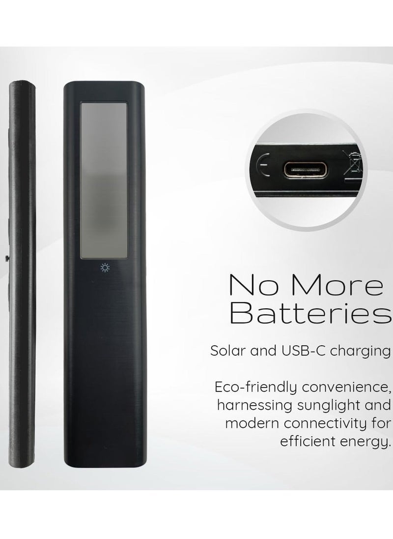 PopZa Original OEM BN59-01385A Solar Voice Remote Control for Samsung Smart TVs, Compatible with Neo QLED, The Frame & Crystal UHD Series (2021 Model) – Eco-Friendly & Rechargeable - Image 4