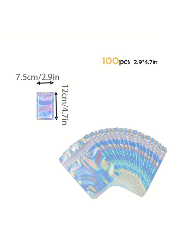 Self Sealing PE Bags 100pcs 3.54x6.3 Inch Reusable Storage Pouches for Jewelry Tools Supplies - Image 5