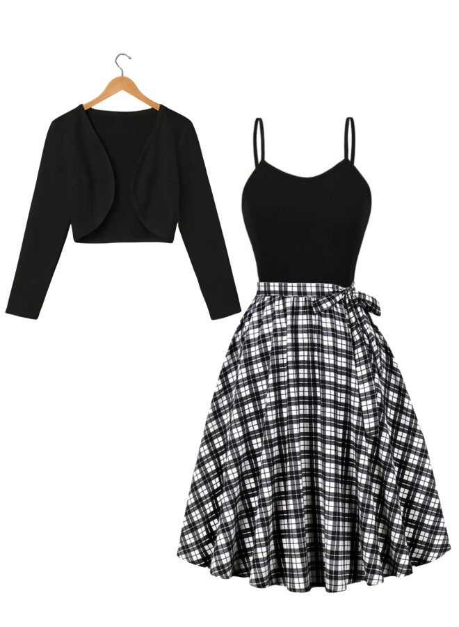 Cross-border Foreign Trade Independent Station Spring And Summer European And American Fashion Women's Floral Strap Dress Coat Suit