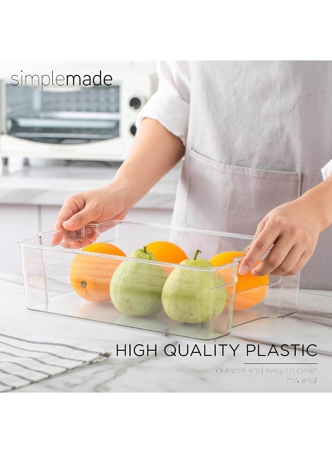 SKY-TOUCH 2PCS Clear Stackable Pantry Organizers and Storage Bins  - Image 5