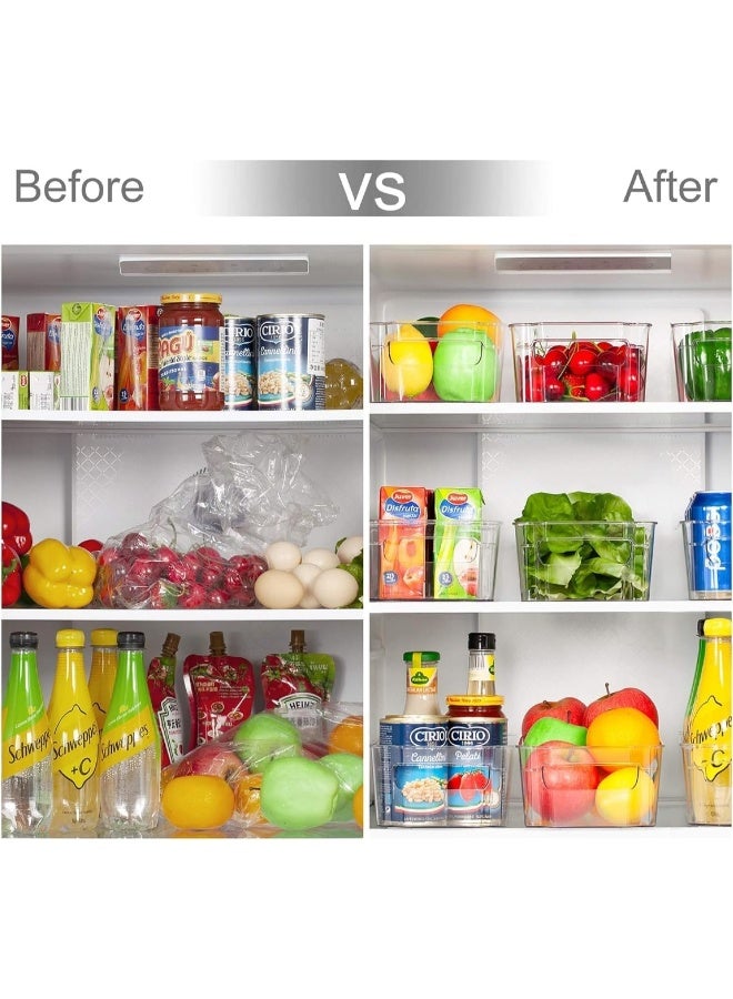 SKY-TOUCH 2PCS Clear Stackable Pantry Organizers and Storage Bins  - Image 4