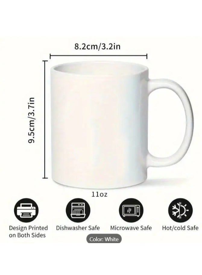 RYN Ceramic Coffee Mug with "I Need Money" Arabic Design in white - Image 2