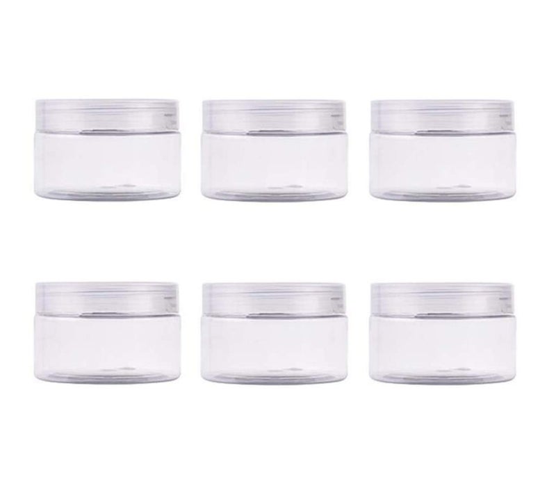 UPSTORE 100G/3.3 Oz Jars PET Plastic Empty Cosmetic Containers Cases Cream Lotion Box Ointments Bottle Food Bottle Makeup Pot Jar Pack of 6Pcs - Image 1