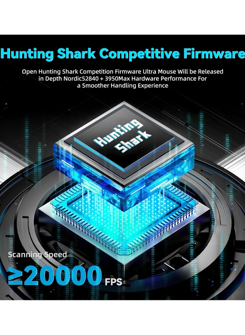 Attack Shark V5 Wireless Gaming Mouse with 42000 DPI -PAW3950 MAX Sensor -55g Ultra-Lightweight-Nordic 52840 MCU,Wired/BT/2.4GHz Wirelss Programmable Mouse for PC/Mac - Image 5