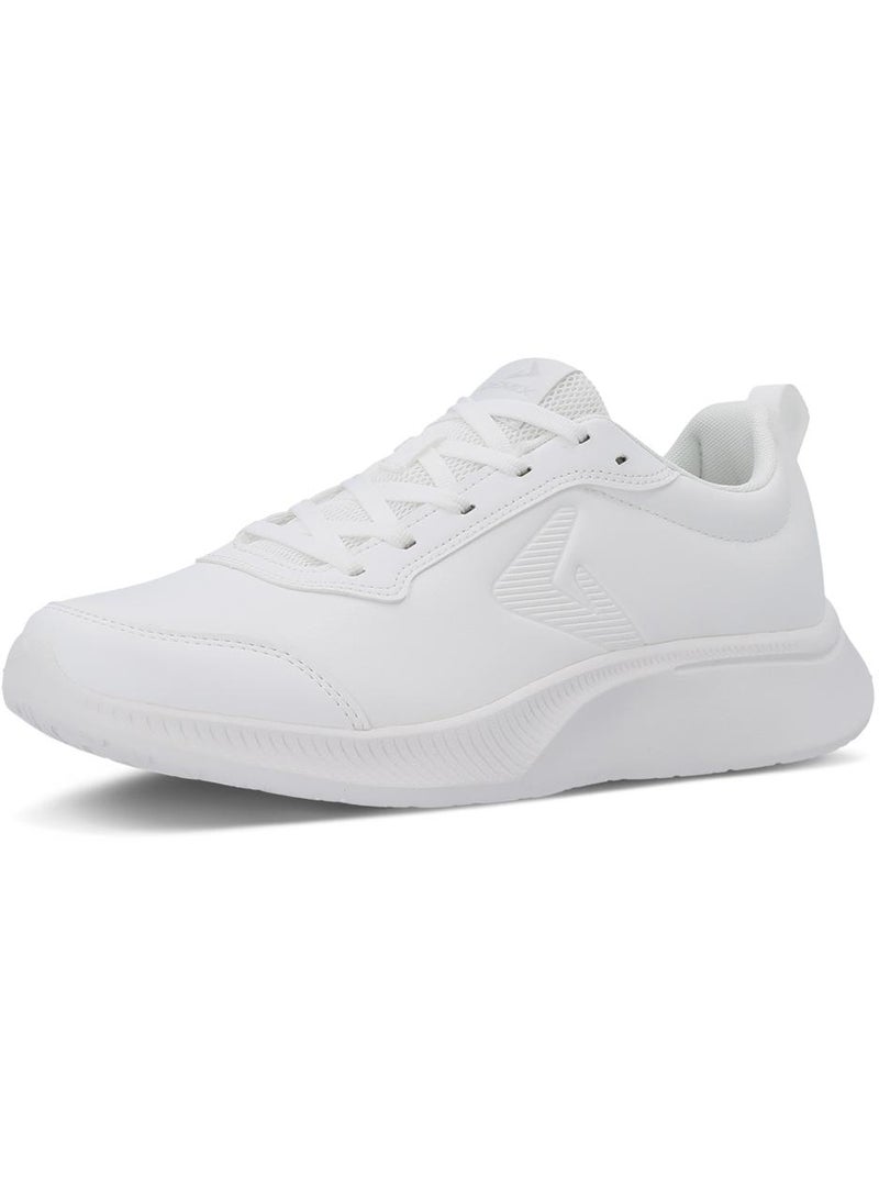 Demix Women’s Running Shoes - Turbo PU MP W White, Lightweight Sneakers with EVA Cushioning & Durable Synthetic Leather Upper  - Image 1