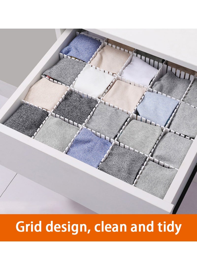 Generic - 20Pcs Drawer Dividers, 38x7 cm, Thin, DIY Storage Organizer Separator, Large Kitchen Adjustable Drawer Organizer for Underwear, Socks, Makeup, Cutlery, Bedroom, Office, White - Image 1