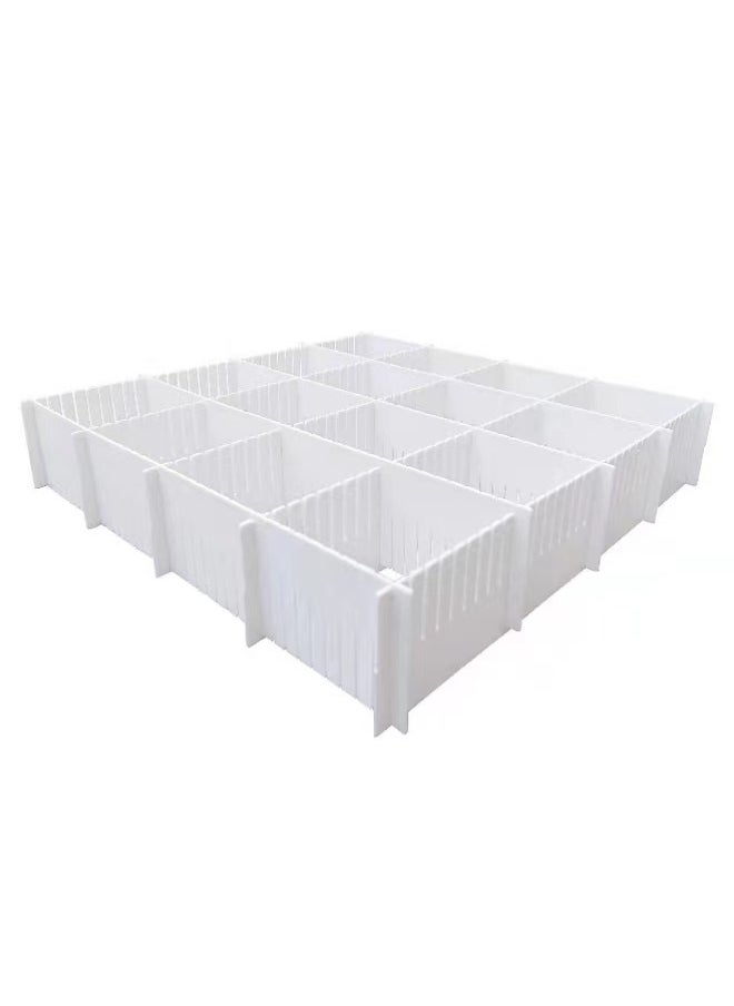 Generic - 20Pcs Drawer Dividers, 38x7 cm, Thin, DIY Storage Organizer Separator, Large Kitchen Adjustable Drawer Organizer for Underwear, Socks, Makeup, Cutlery, Bedroom, Office, White - Image 1