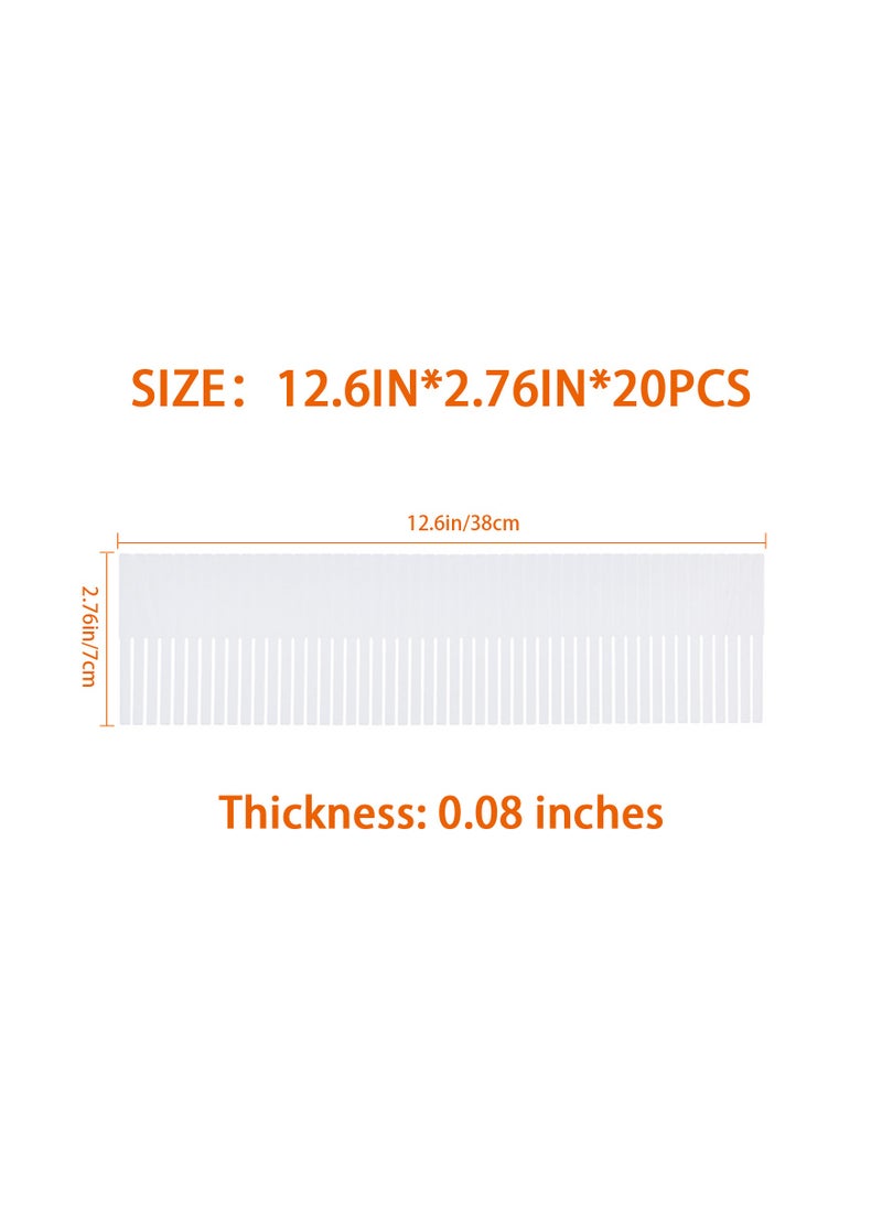 Generic - 20Pcs Drawer Dividers, 38x7 cm, Thin, DIY Storage Organizer Separator, Large Kitchen Adjustable Drawer Organizer for Underwear, Socks, Makeup, Cutlery, Bedroom, Office, White - Image 1
