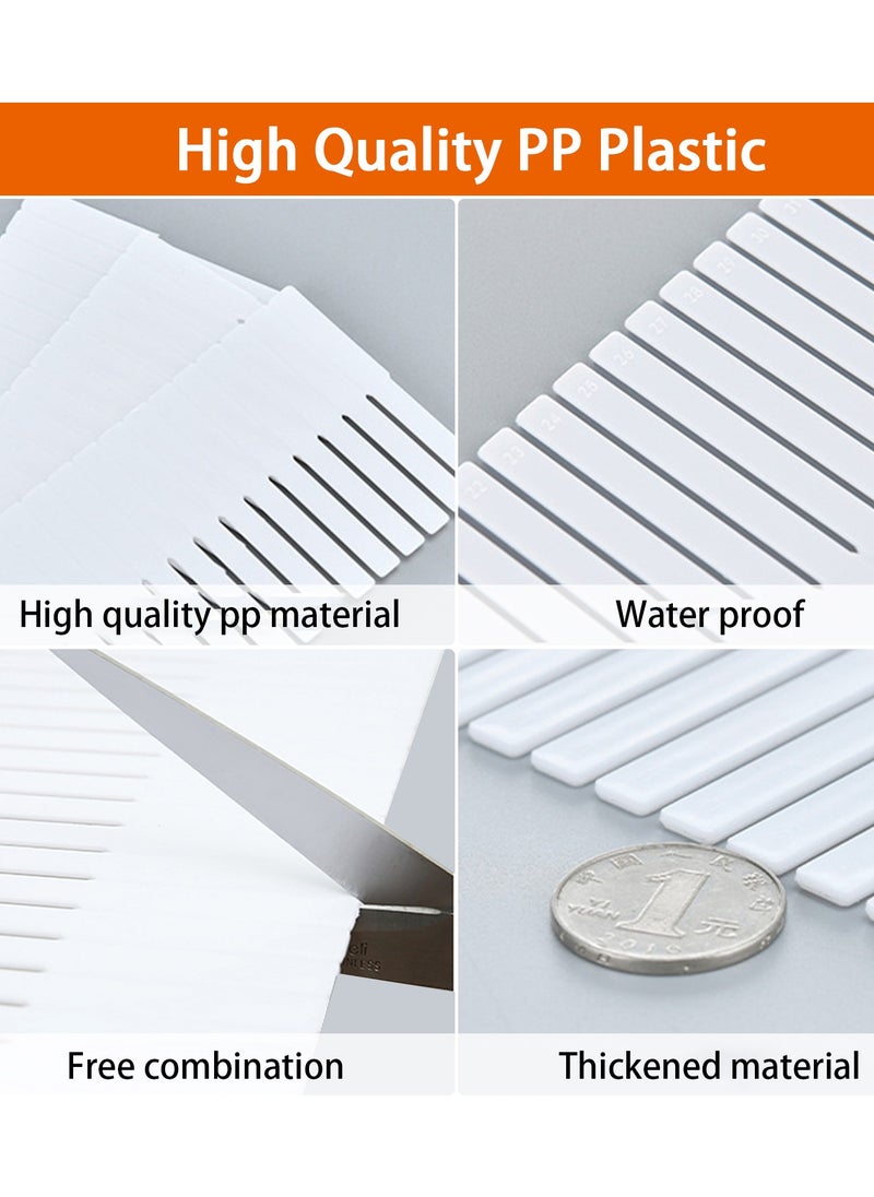 Generic - 20Pcs Drawer Dividers, 38x7 cm, Thin, DIY Storage Organizer Separator, Large Kitchen Adjustable Drawer Organizer for Underwear, Socks, Makeup, Cutlery, Bedroom, Office, White - Image 1