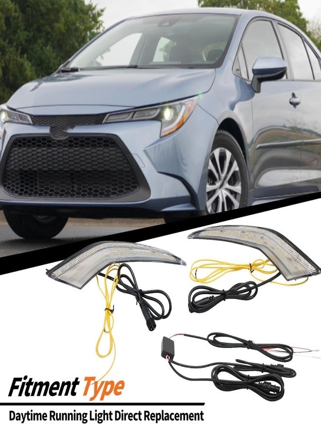Aspaton Three Color Bumper Fog Lights DRL Daytime Lamp W/Wiring Harness Compatible with Corolla L LE XLE 2020 2021 2022 - Image 2