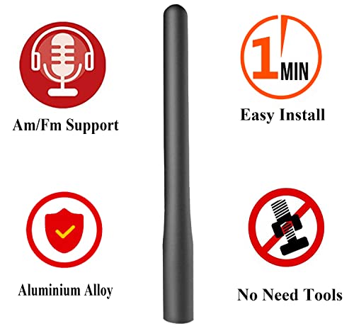 RooFox 4 Inch Antenna for Ford Mustang 19942009 Ford Mustang Antenna Aluminium Alloy Antenna Replacement Mast - Image 3
