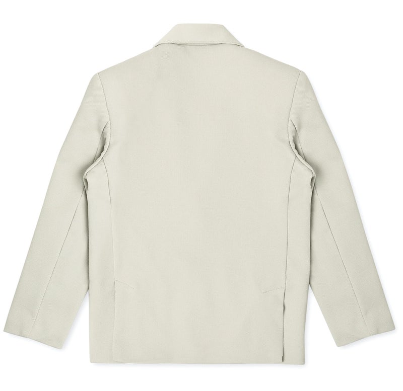 CAVIO Boys Cream Regular Fit Solid Cotton Blazer and T-Shirt, Single Breasted - Image 5