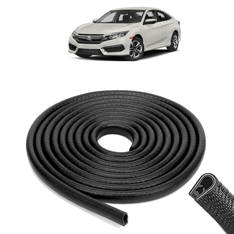 AOSIS - Civic Car Door Edge Protector U-Shaped Rubber, Built-in Steel, 5 Meter - Image 1