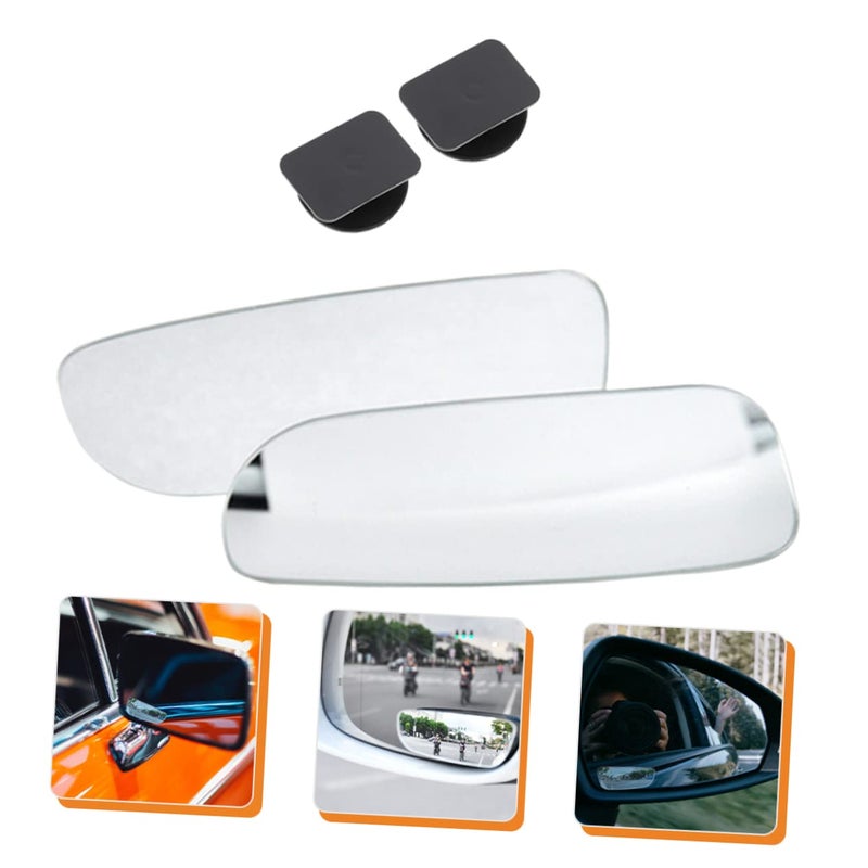 Adjustable Rectangular Rear View Mirror Wide Angle Convex Glare Explosion Film Enhances Driving Safety - Image 3