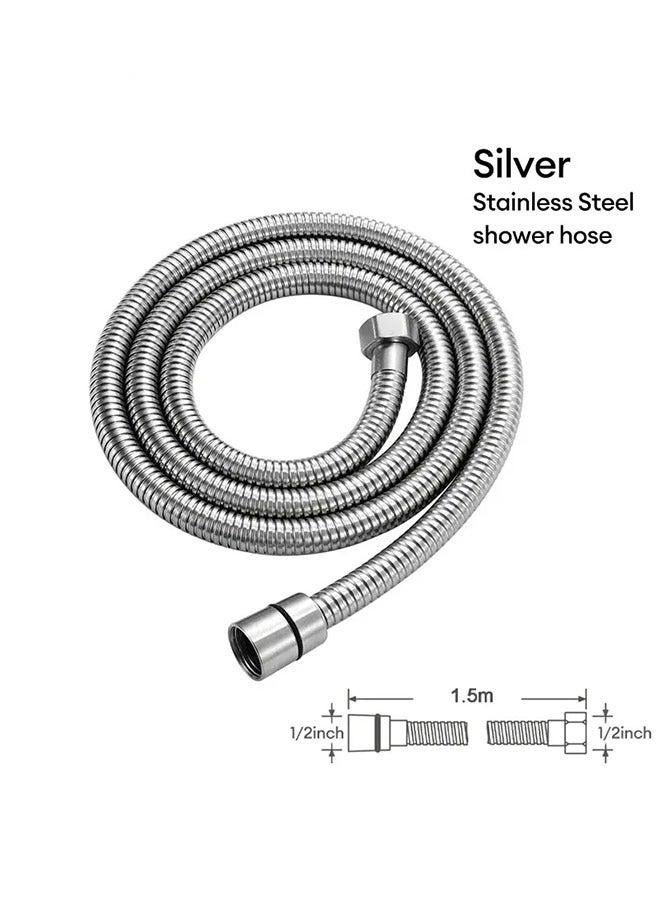 Shower Metal Hose 1.5M, Stainless Steel Flexible Shower Hose , Flexible Durable, Shower Head Hose, Suitable For Bathroom Accessories Shower Tube High Strength Hot And Cold Hose - Image 5