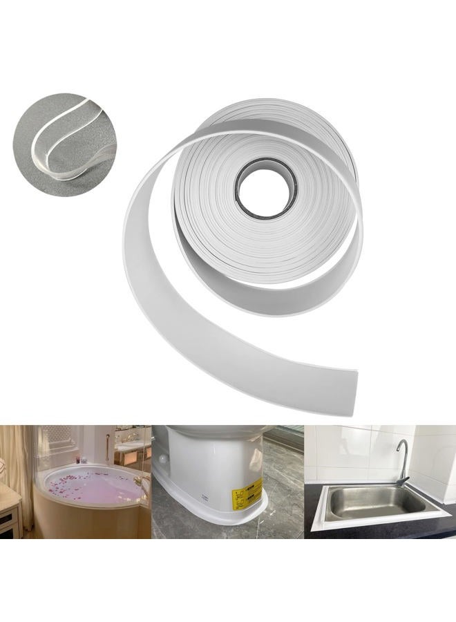 TOUSEA White Caulk Tape for Bathtub, Self-Adhesive, 1.5" x 19.7Ft Sealant Strip for Kitchen Countertop, Bathroom, Toilet, Bathtub Floor Wall Edge Protector - Image 1