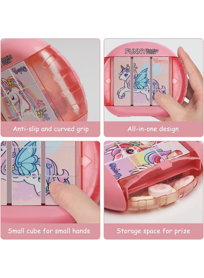 Rotating Puzzle for Kids 3 4 5 6 7 8 Year Old, 4 Puzzles in 1, Toddlers Travel, Car, Airplane, Road Trip Activities, Fine Motor Skills, Fidget, Gift for Boys & Girls Ages 3+ (Alicorn) - Image 1