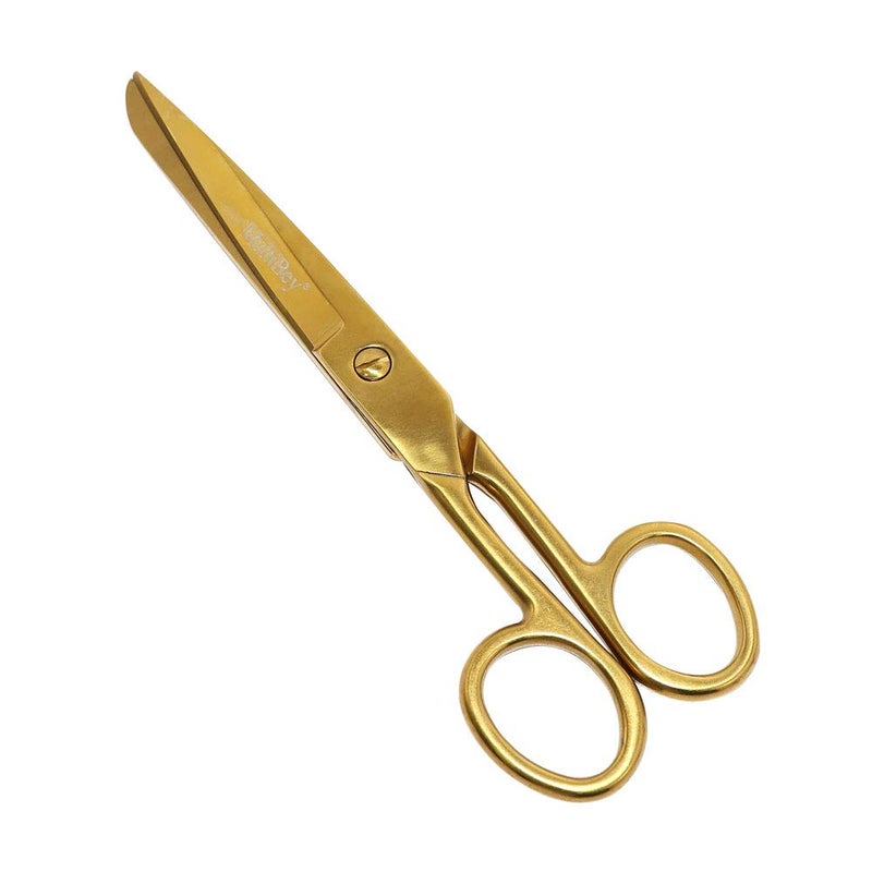 MultiBey Scissors Straight Recycled Stainless Steel 7" Copper Gold Multipurpose Fabric Leather Arts and Crafts Paper Shears Heavy Duty - Image 1