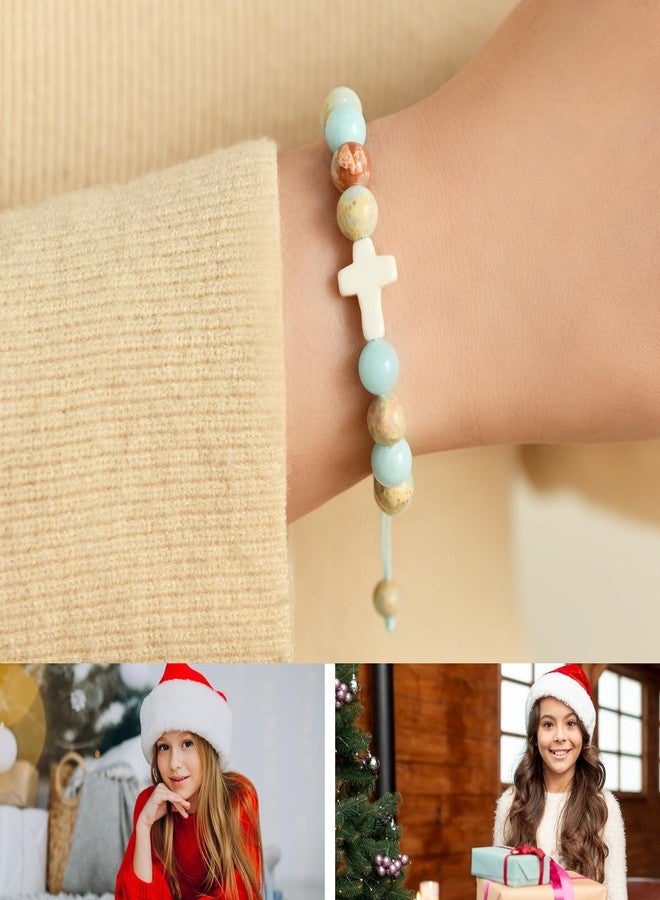 Lamyba Cross Bracelet for Girls, Dear Lord Bless This Little Girl Bracelet, Stocking Stuffers for Teen Girls, Christian Gifts for Tween Girls,Daughter, Granddaughter, Niece Teenage, Blue - Image 5