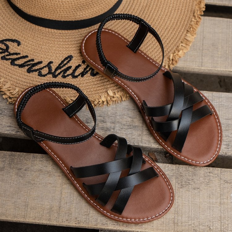 Plus Size 2025 Shoes Fashion Flat Shoes Sandals Roman Shoes Beach Shoes Women'S Shoes - Image 5