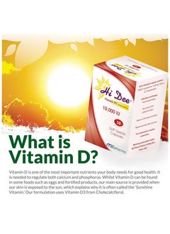 ms pharma Hi Dee Vitamin D3 10000 IU Soft Gelatin Capsules 30's  - Image 5